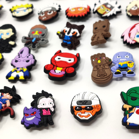 Lot of 62 Shoe Charms & Jibbitz for Crocs Marvel Anime Naruto Ghibli Funko Style - Picture 8 of 13